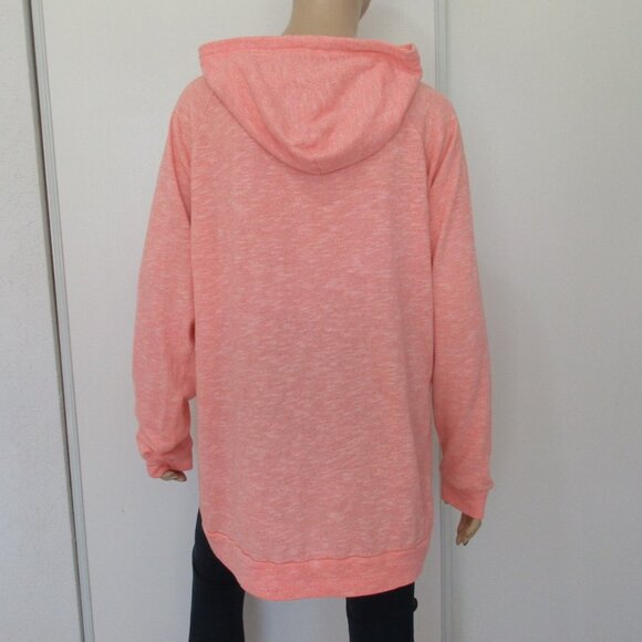 🌸SOLD🌸 PINK Victoria's Secret Hoodie Large Neon Tunic Sweatshirt - Picture 6 of 9